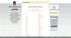 Desktop Screenshot of eastonsbibledictionary.org