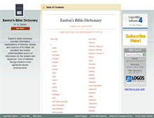 Tablet Screenshot of eastonsbibledictionary.org
